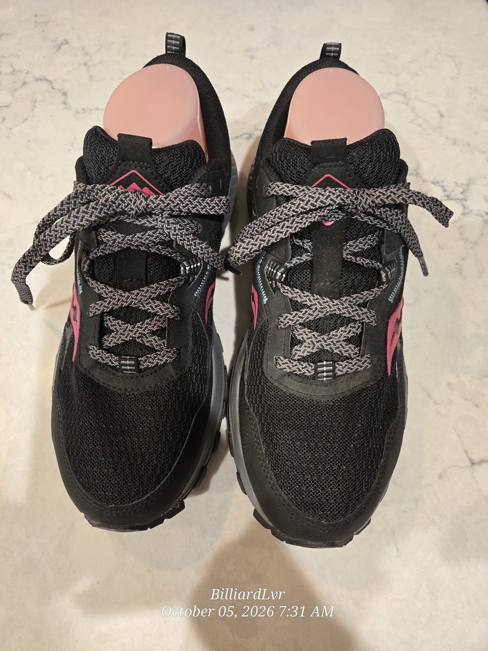 Saucony Women’s Black and Pink Trail Sneakers